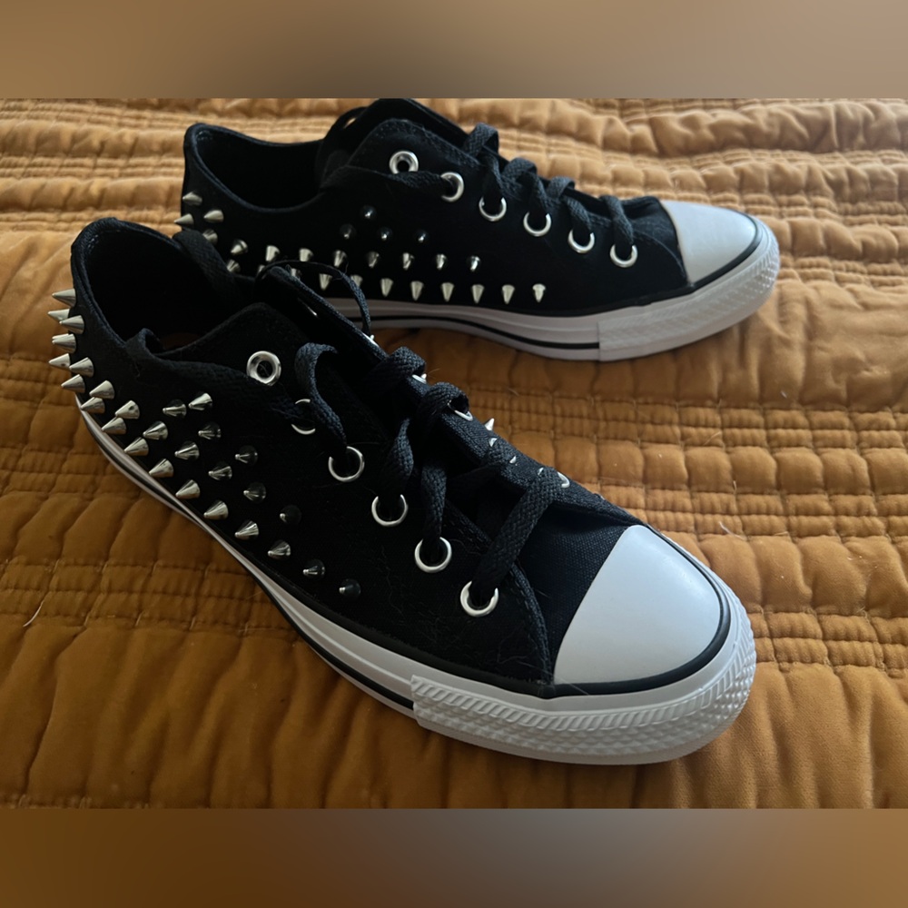 Converse Black Studded Sneakers